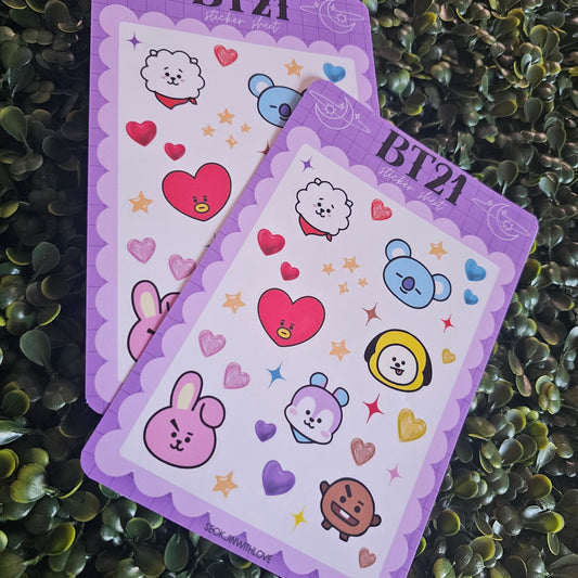 BT21 Sticker Sheet